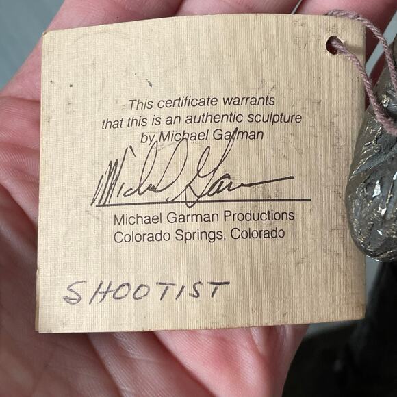 Michael Garman Shootist Cowboy Sculpture Vtg 1986 Western Statue Signed READ - Picture 14 of 15